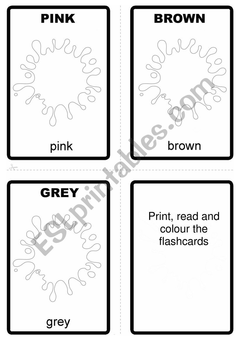 Colours flashcards