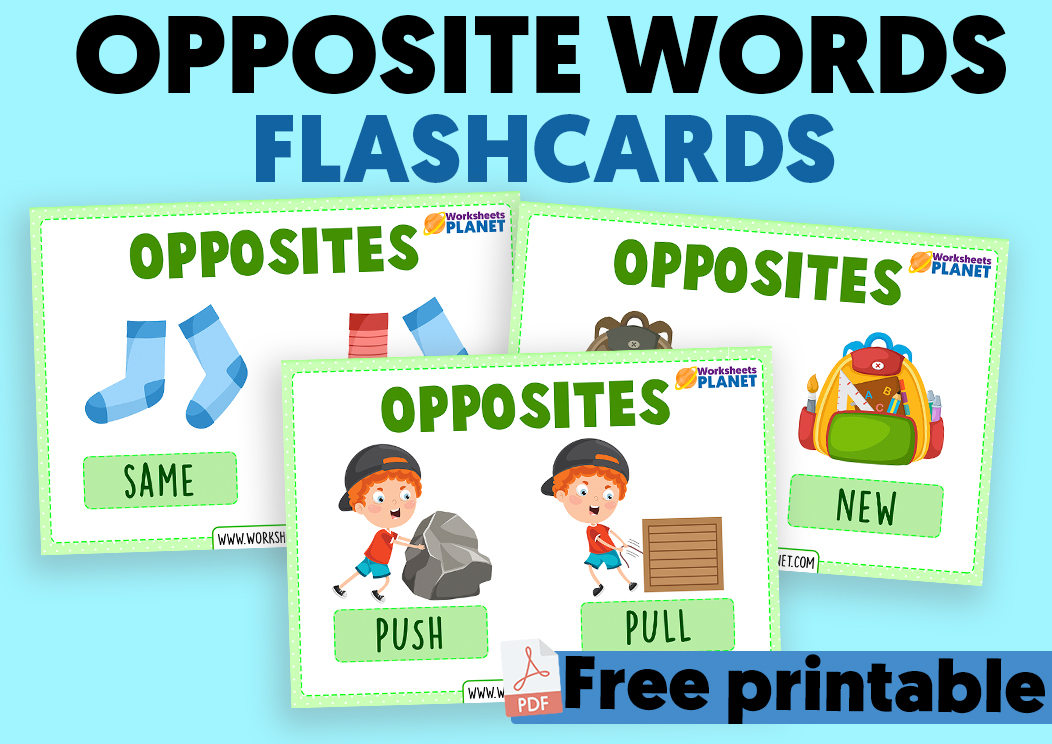 Opposite words in english flashcards esl teachers