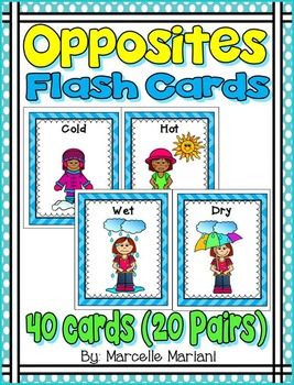 Opposites flash cards