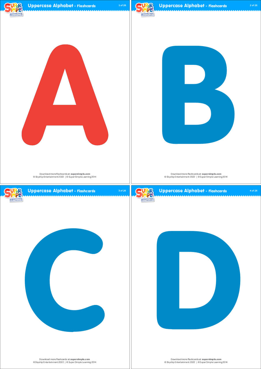 Uppercase alphabet flashcards