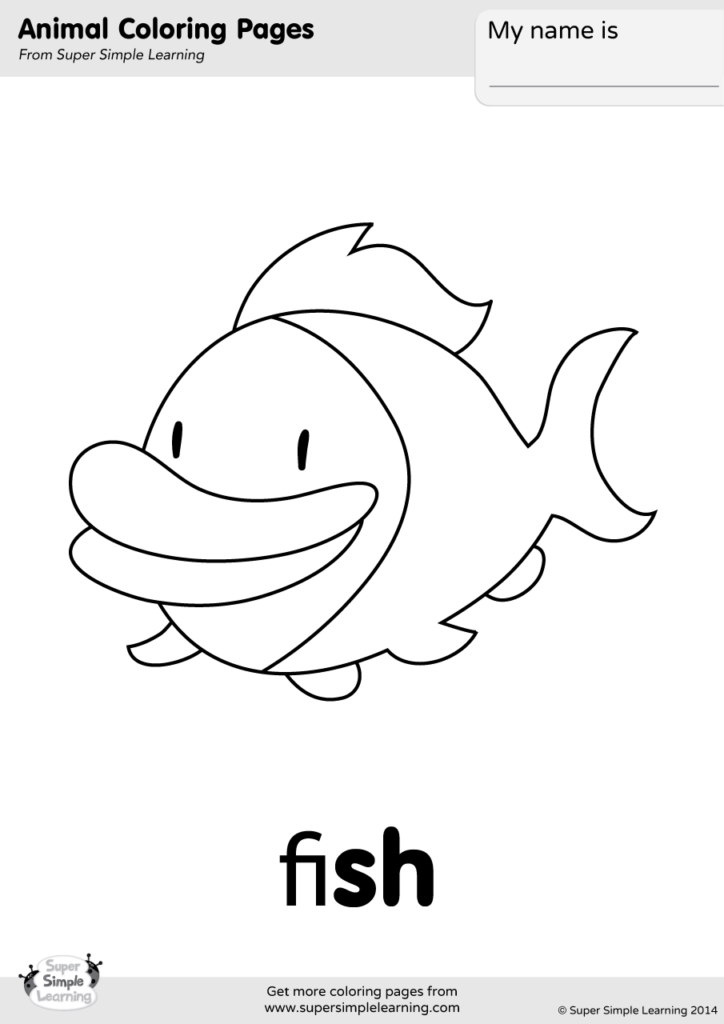 Fish coloring page