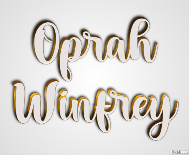 Oprah winfrey text effect and logo design celebrity