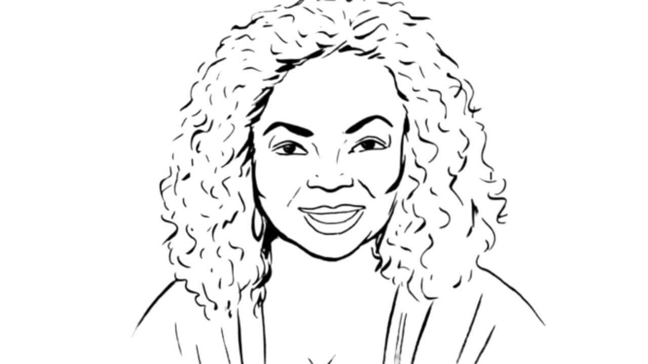 Easy tutorial how to draw oprah winfrey step by step