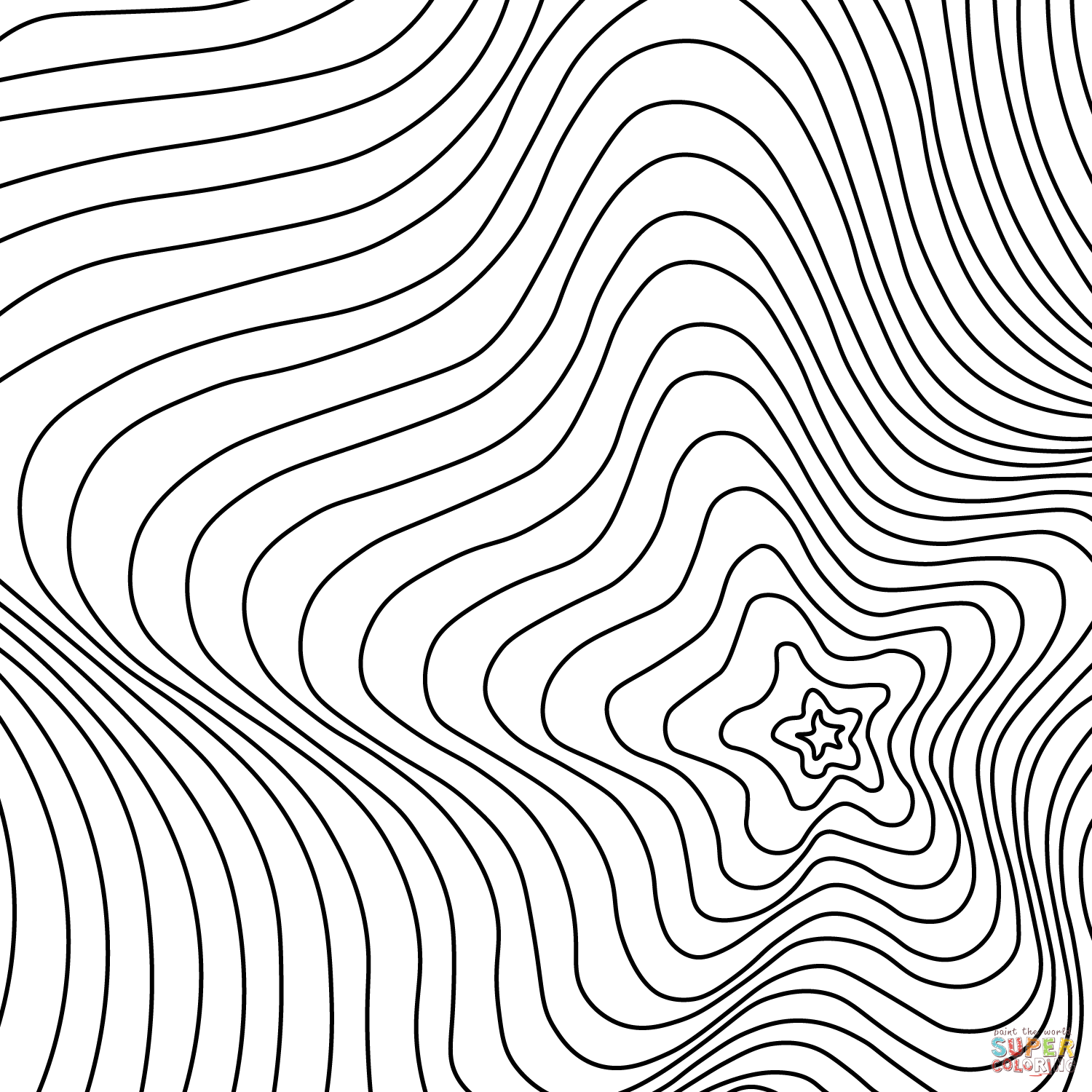 Optical illusion coloring page free printable coloring pages