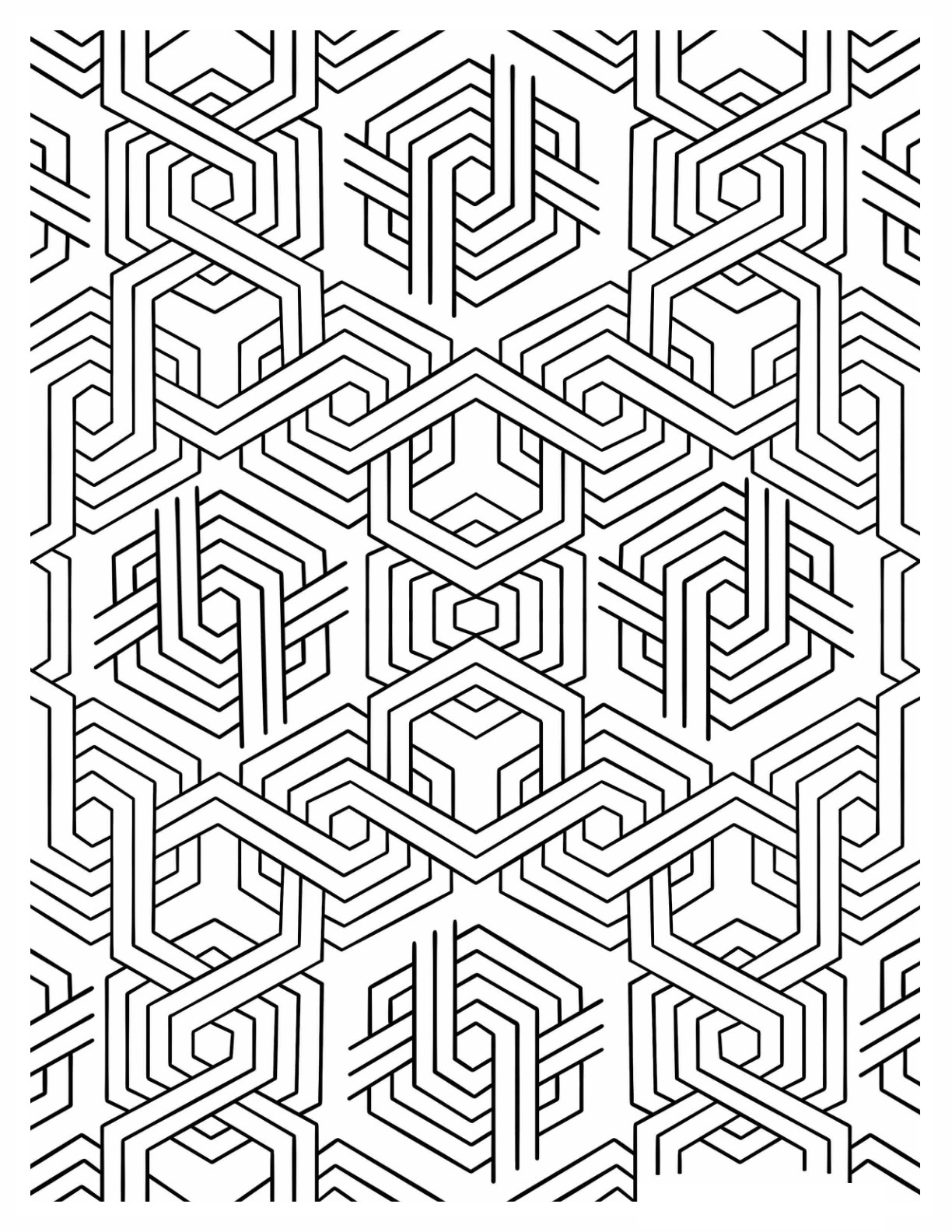 Geometric coloring pages by coloringpageswk on