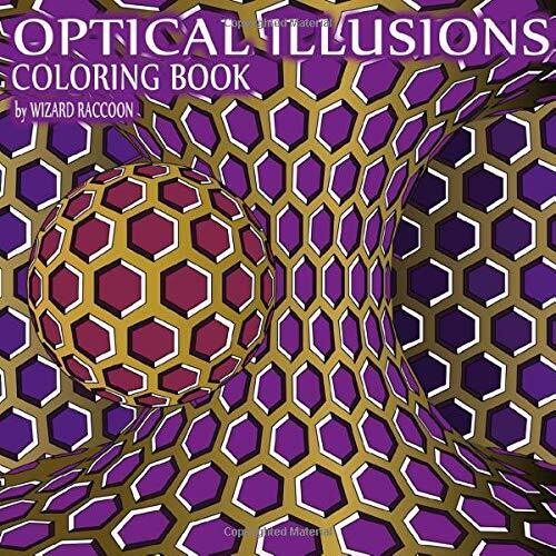 Optical illusions coloring book psychedelic effect drawings by art coloring