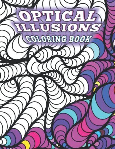 Optical illusions a coloring book beautiful spiral pattern abstract d op