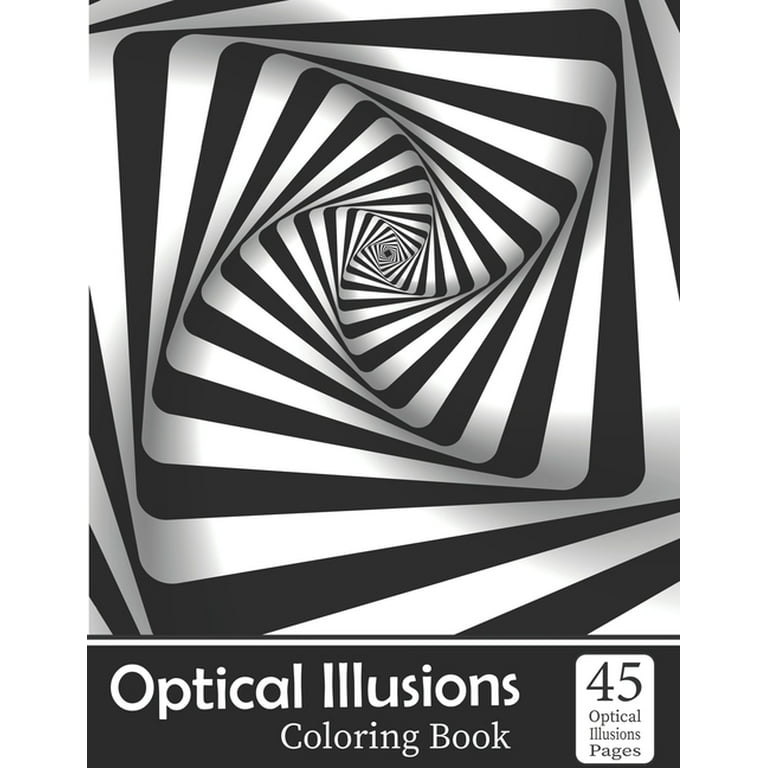 Optical illusions coloring book psychedelic effect drawings for adults and kids psychedelic coloring books abstract coloring books fun visual paperback