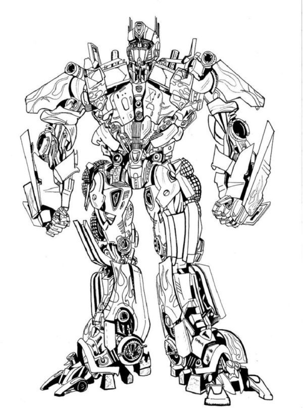 Optimus prime coloring pages pdf to print