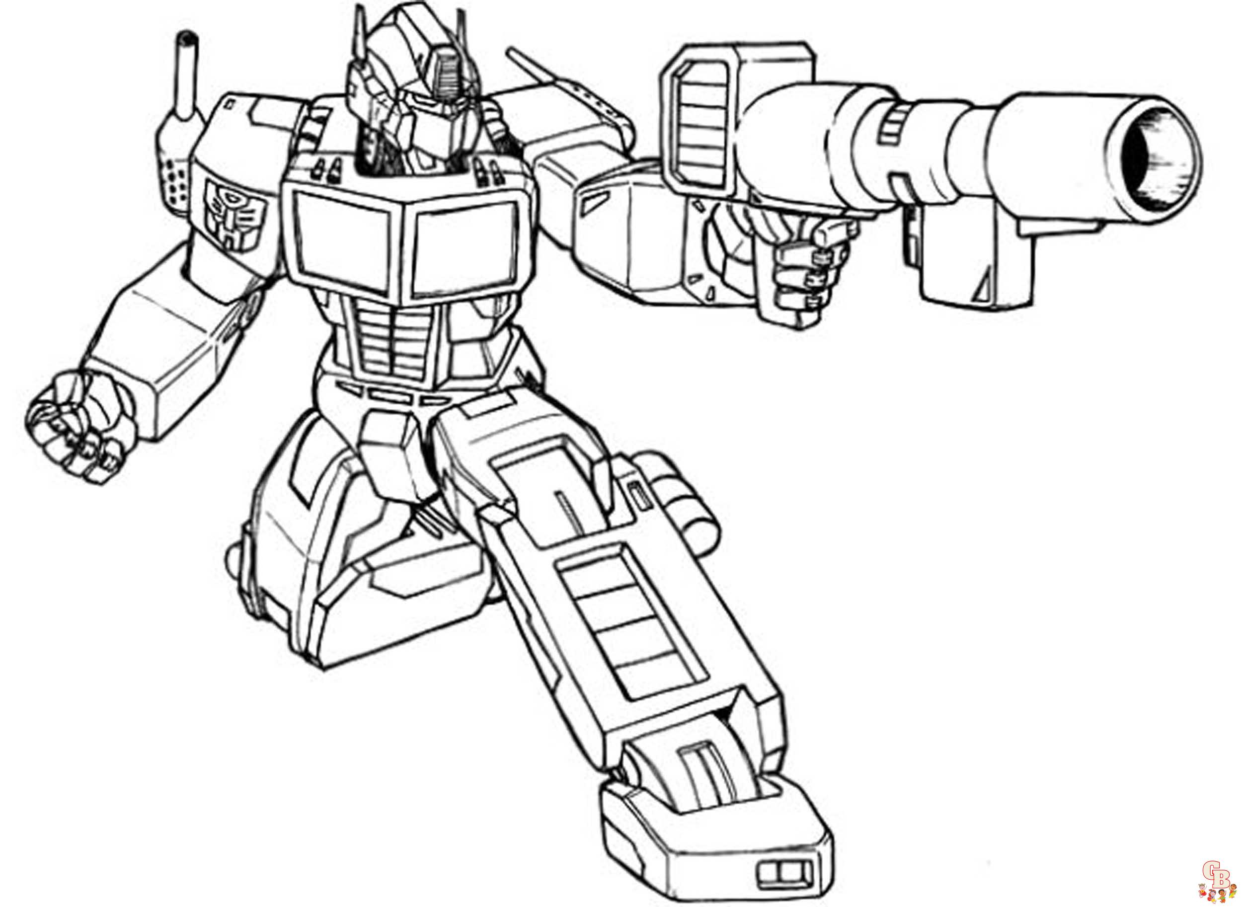 Free printable optimus prime coloring pages