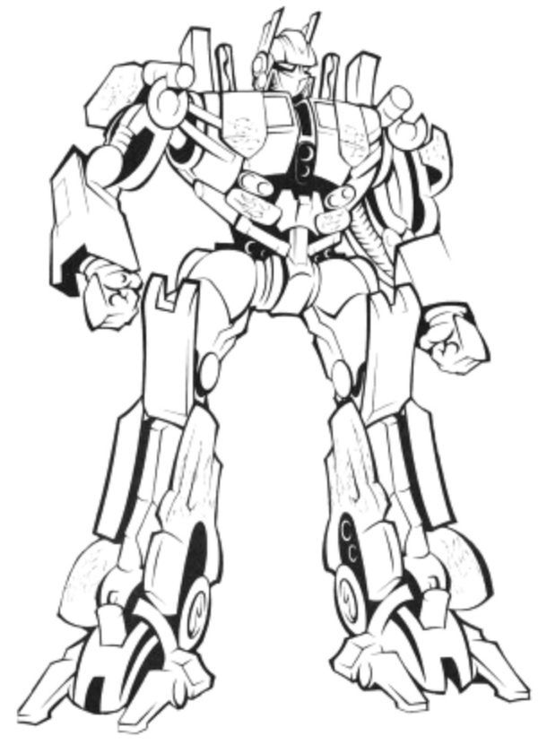 Optimus prime coloring pages pdf to print