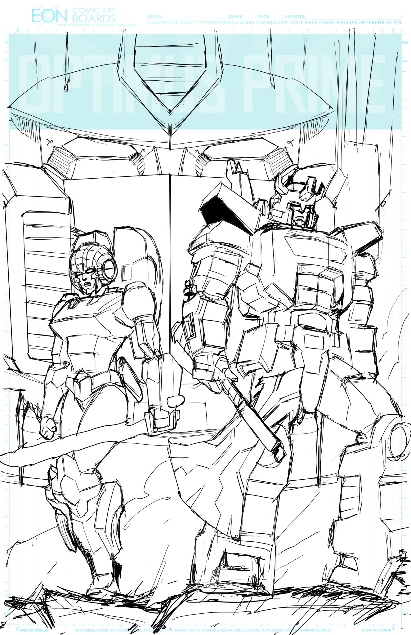 Idw optimus prime sketches and full color cover