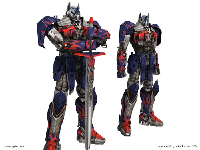 Optimus prime aoe paper craft