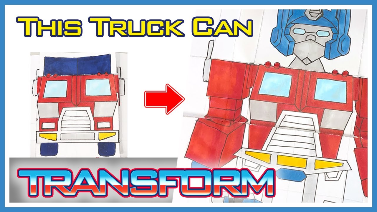 I made a transforming paper optimus prime artcraft challenge