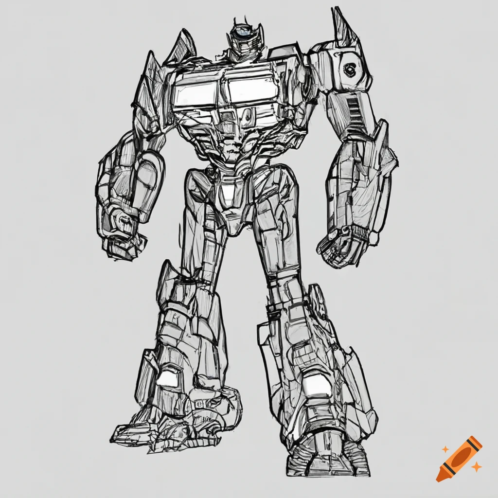 Transformers optimus prime in style of genndy tartakovsky on