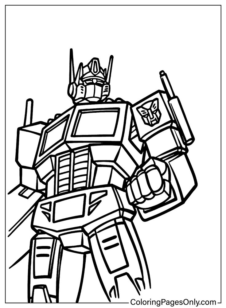 Optimus prime coloring pages