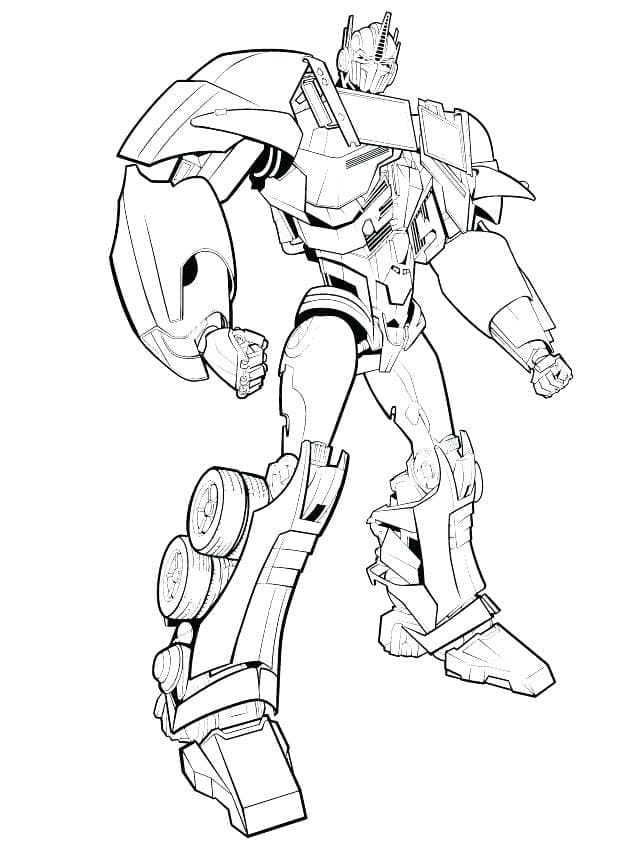 Optimus prime free printable coloring page