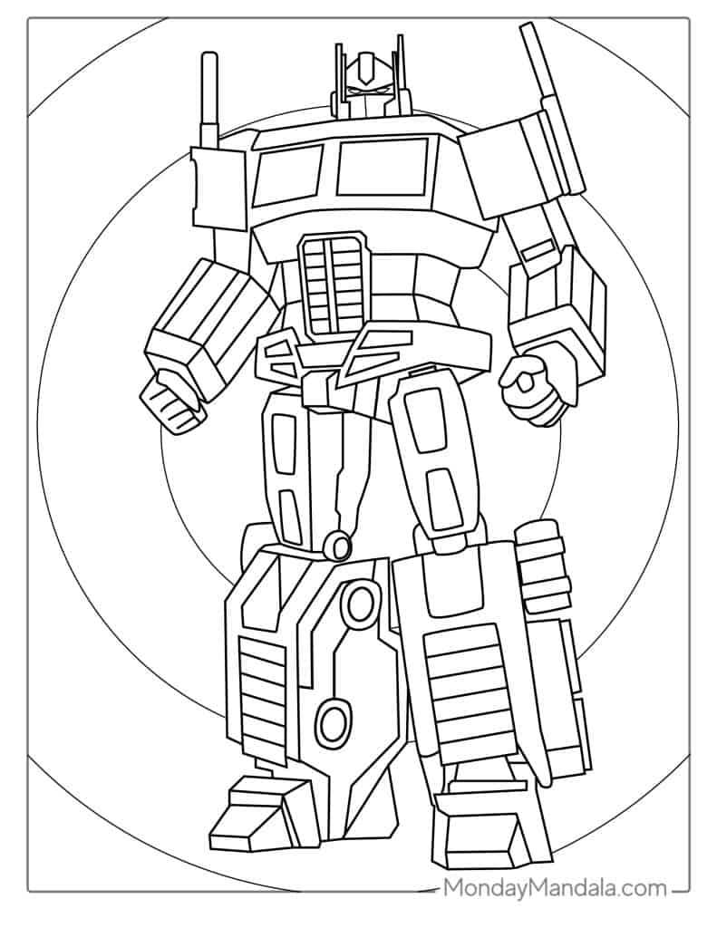 Transformers coloring pages free pdf printables