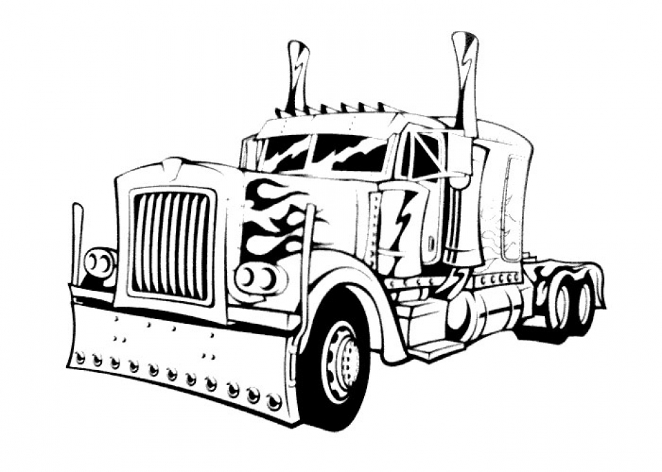 Get this childrens printable optimus prime coloring page tek