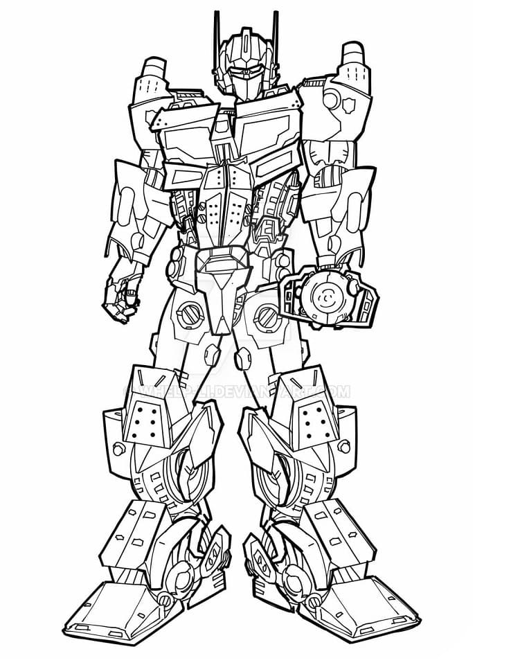 Optimus prime coloring pages