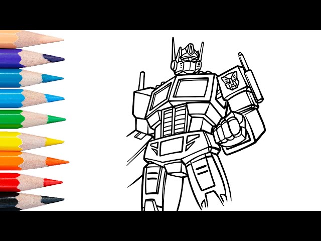 Optimus prime transformers coloring page