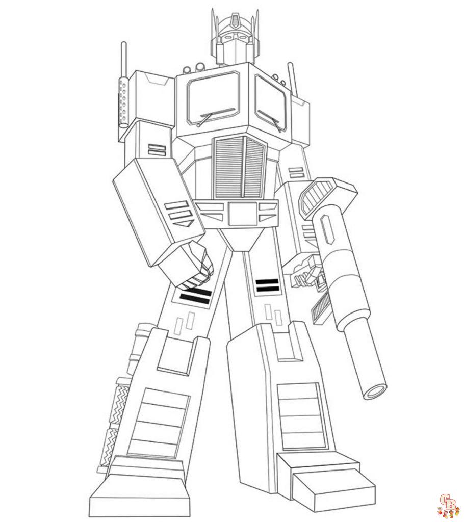 Free printable optimus prime coloring pages