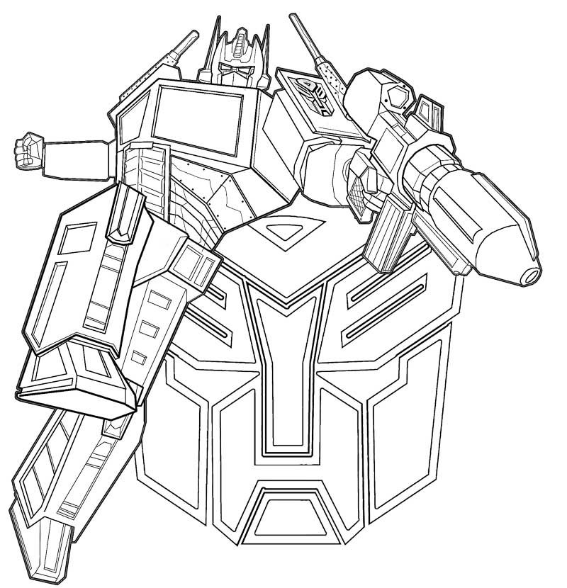 Transformer optimus prime coloring pages