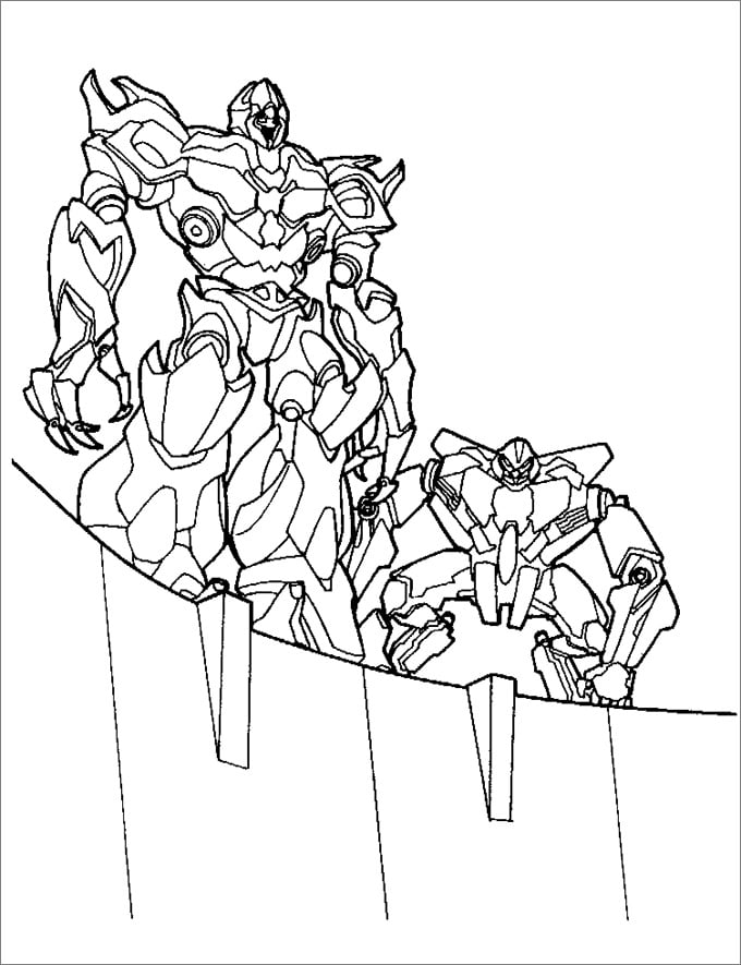 Transformers colouring pages