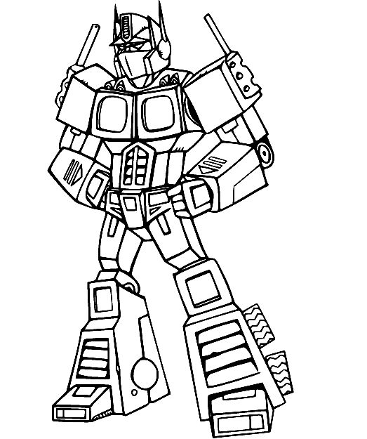 Optimus prime coloring pages