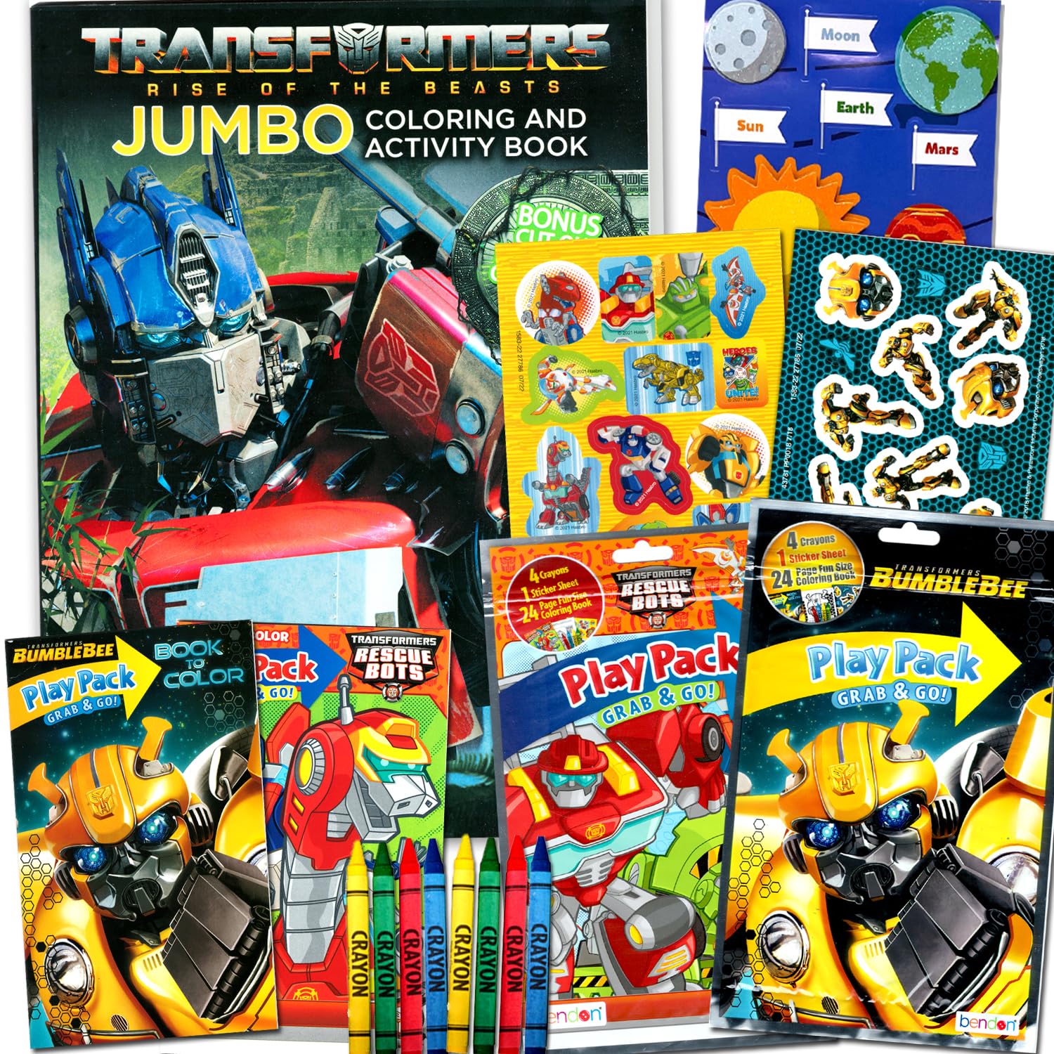 Transformers coloring and activity set for kids