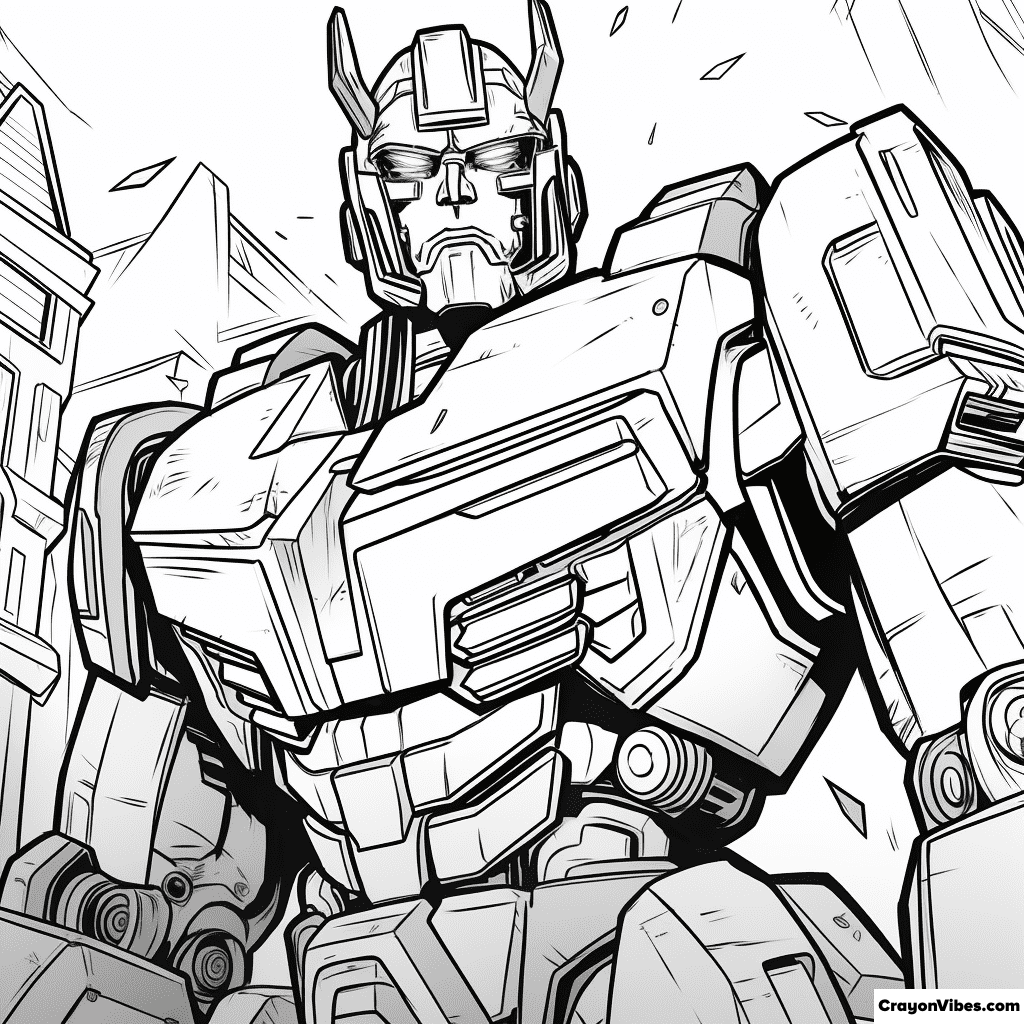Optimus prime coloring pages free printable