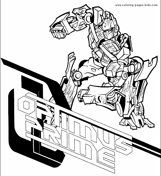Transformers coloring page for kids