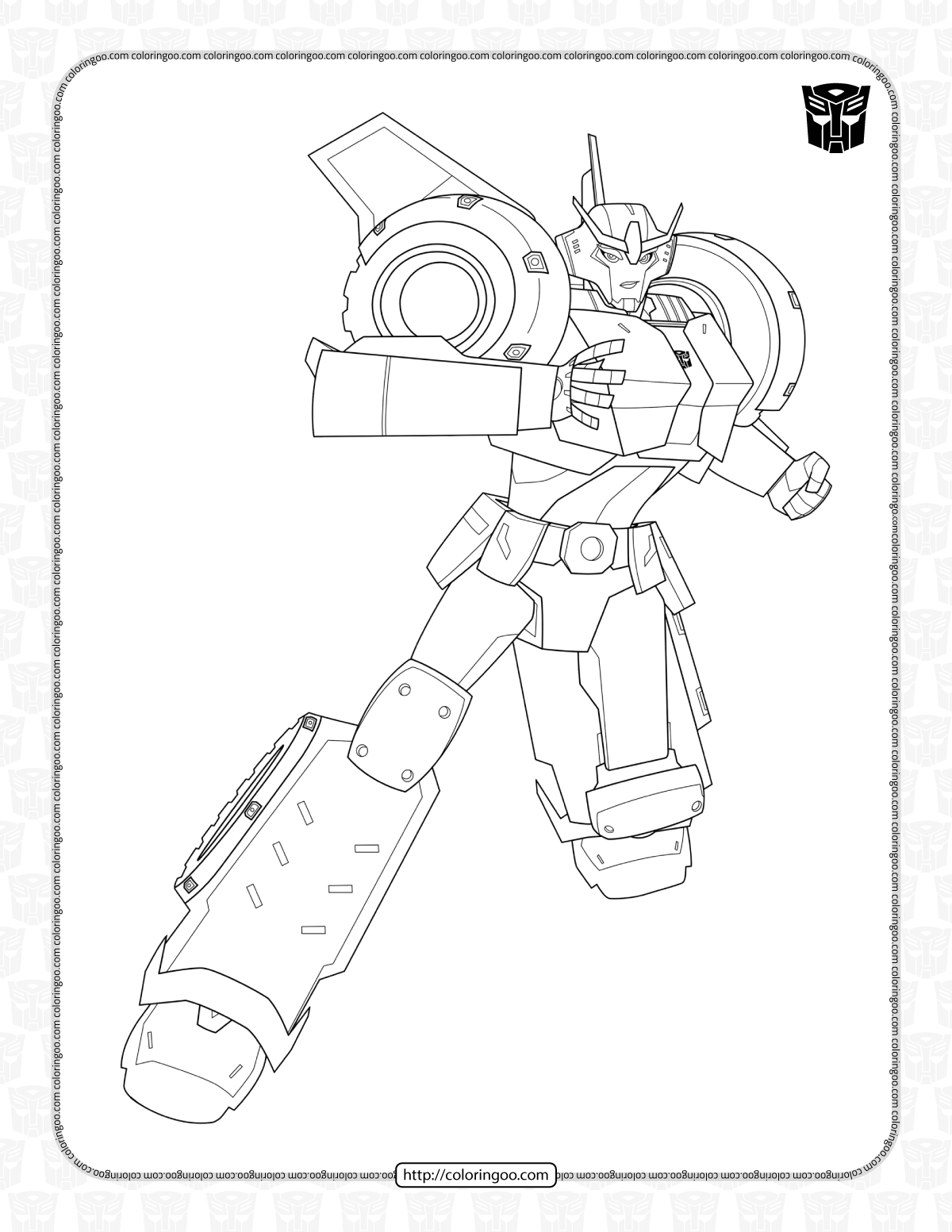 Transformers strongarm coloring pages