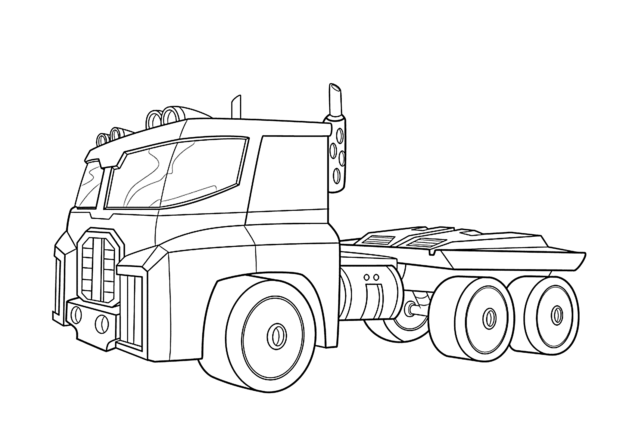 Optimus prime coloring pages