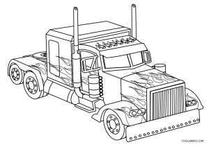 Free printable optimus prime coloring pages for kids