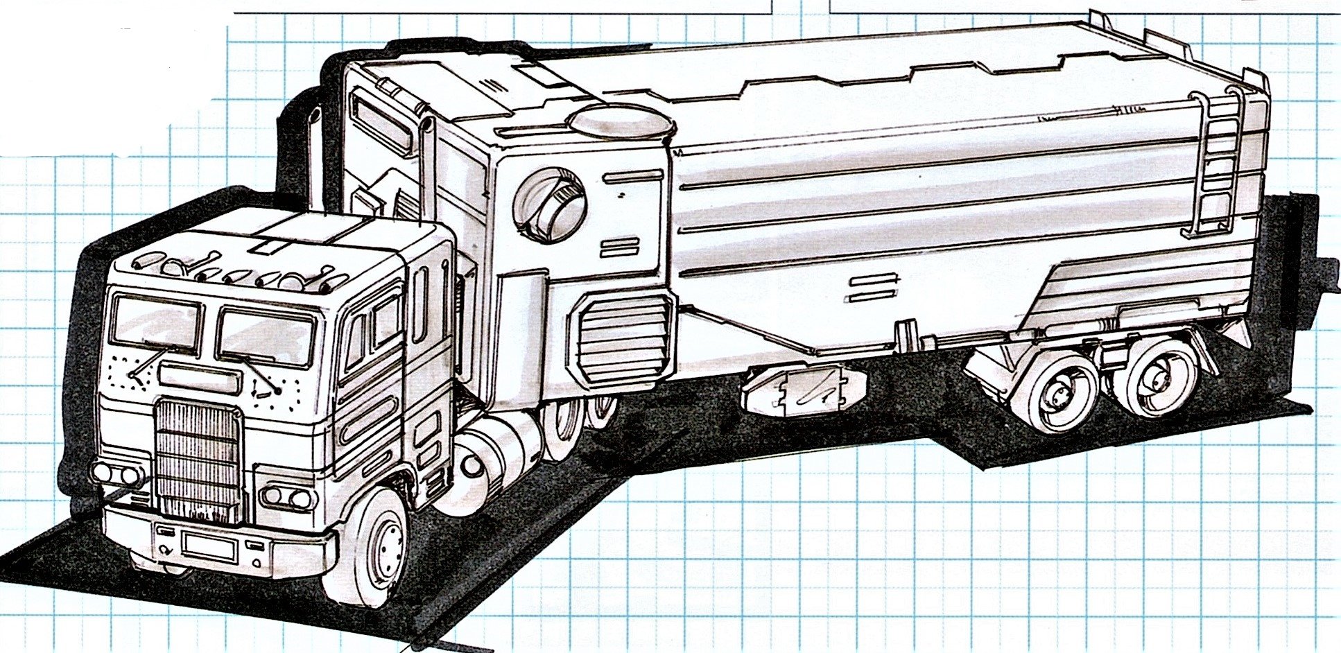 Tfraw transformers multimedia archive on x the original battle convoy g optimus prime went through many iterations in its design process this is a near final design for the vehicle mode and