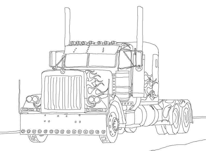 Optimus prime coloring pages