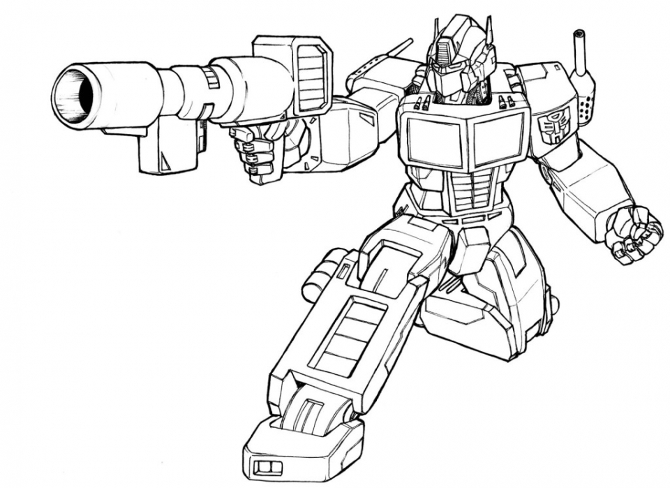 Free printable optimus prime coloring page