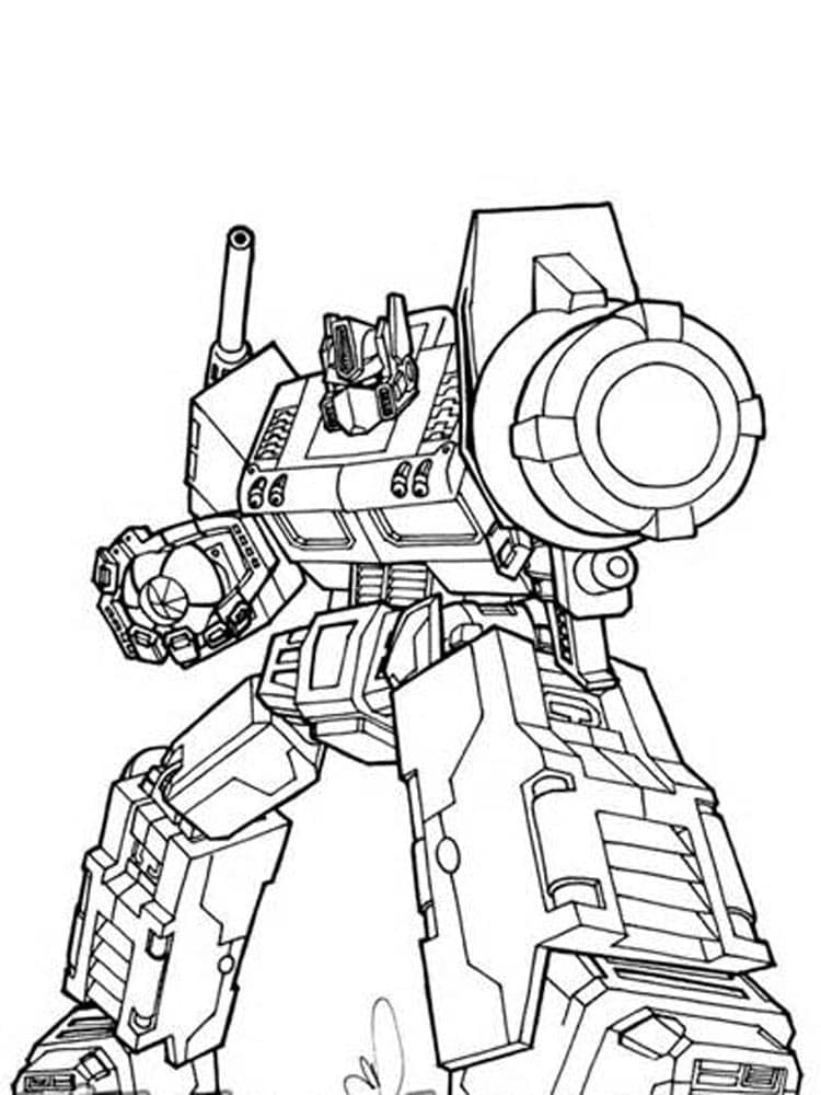 Optimus prime coloring pages