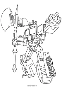 Free printable optimus prime coloring pages for kids