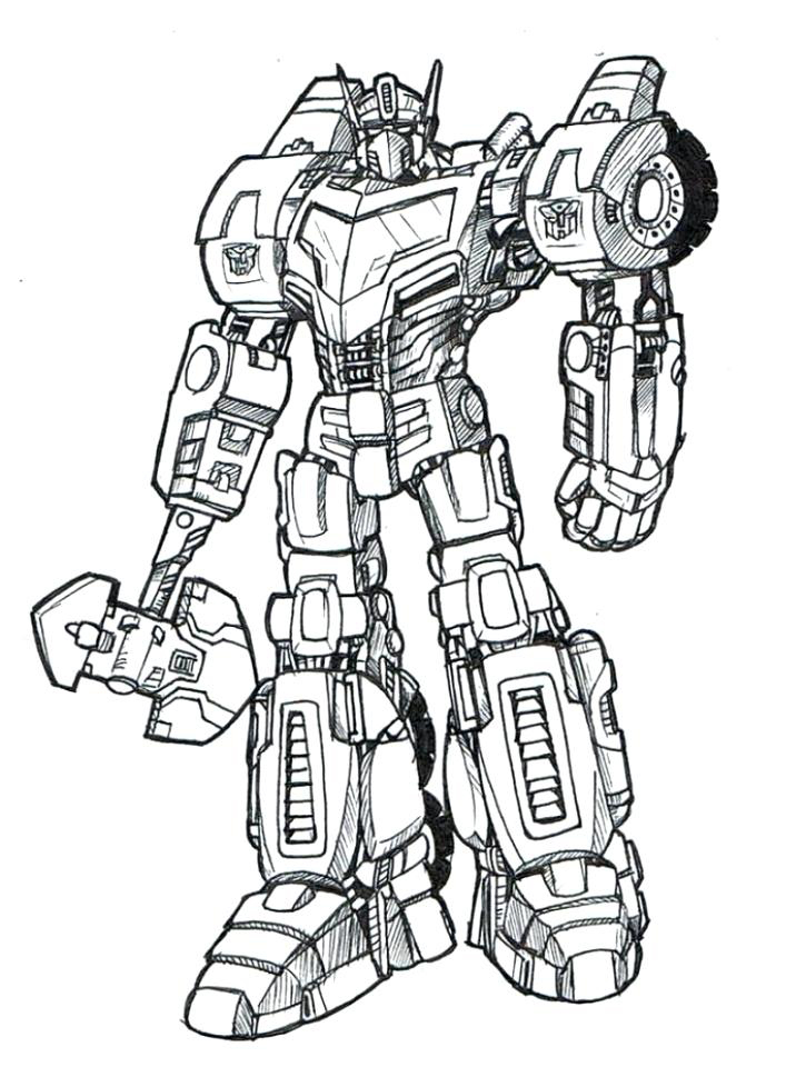 Optimus prime coloring pages