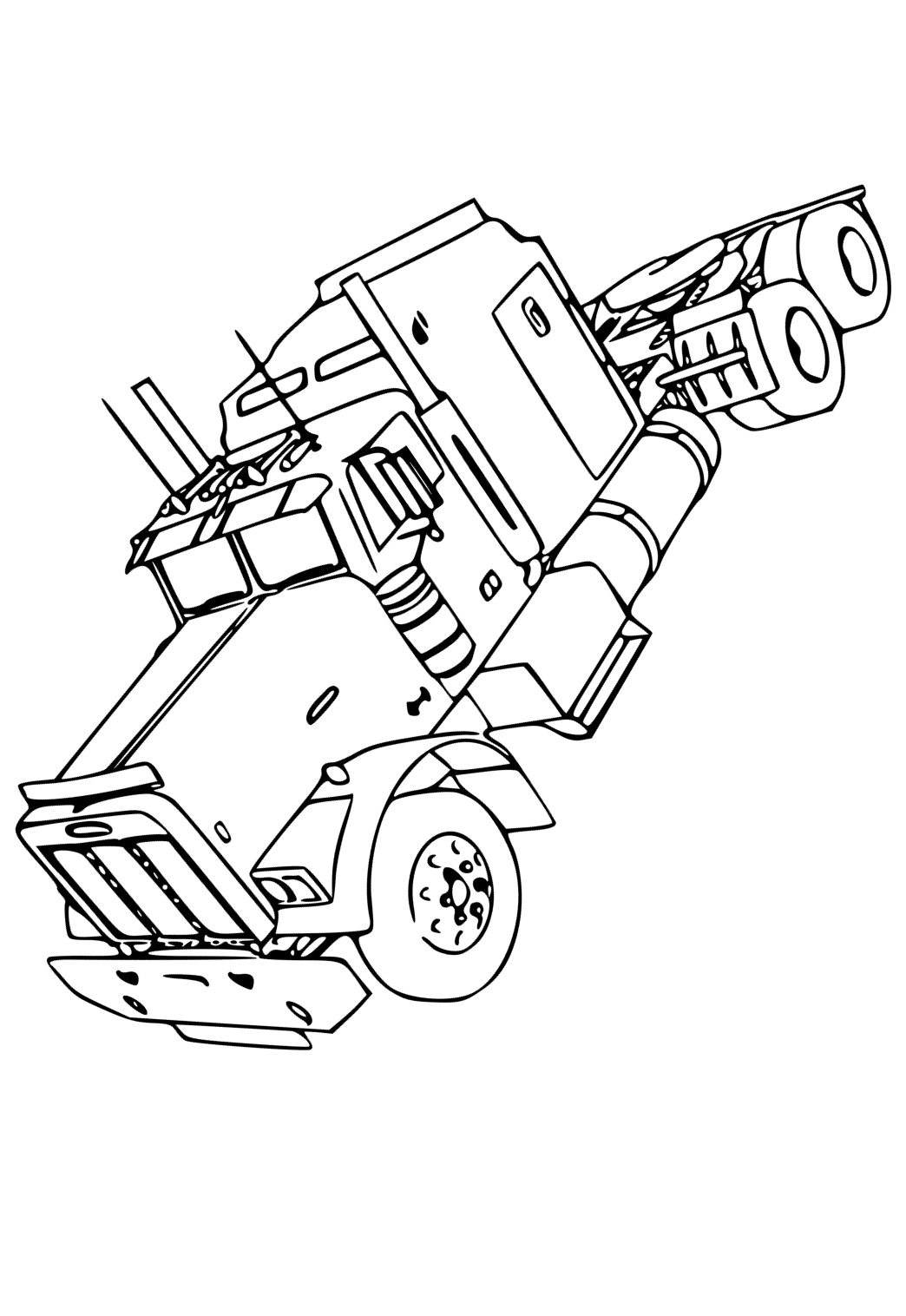 Free printable tow truck real coloring page for adults and kids