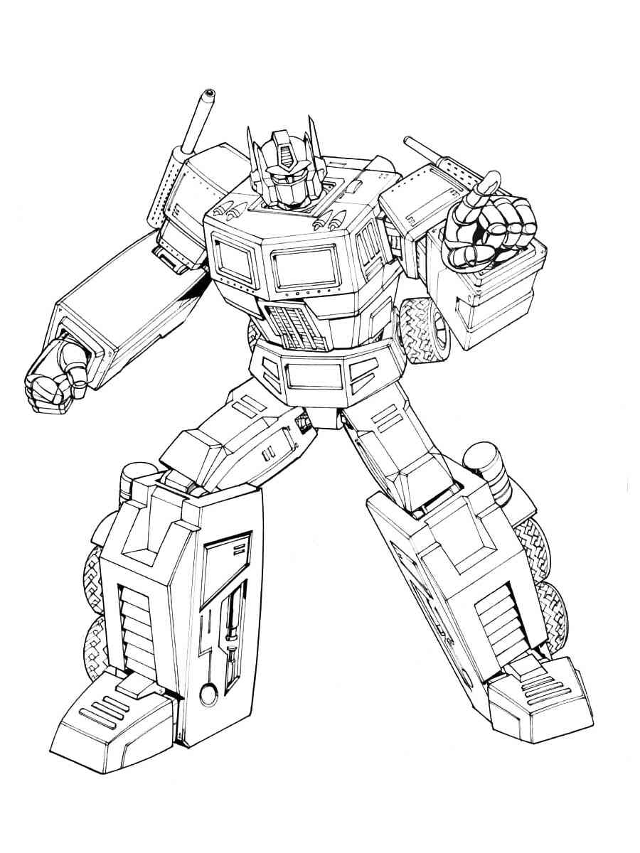 Optimus prime coloring pages