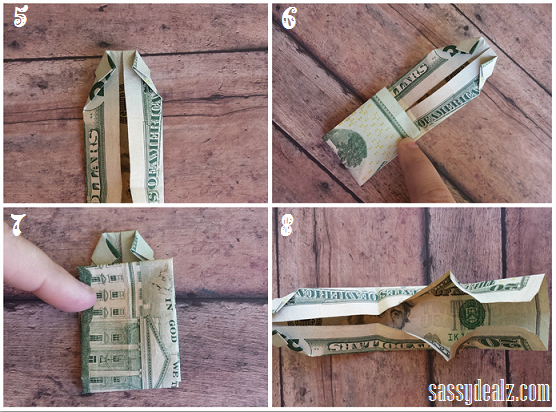 Dollar bill origami t