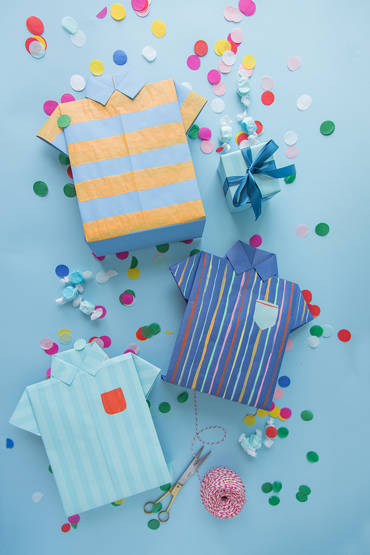 Fathers day origami shirt gift bags