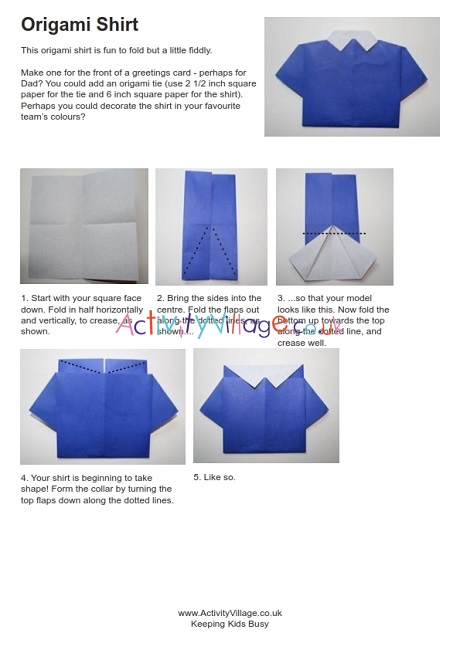 Origami shirt