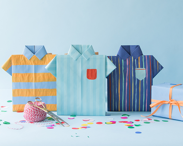 Fathers day origami shirt gift bags