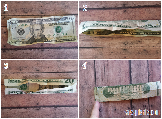 Dollar bill origami t