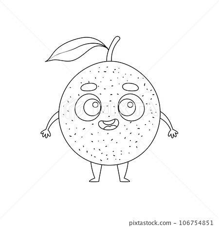 Coloring page funny orange coloring book for