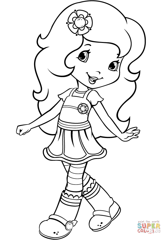 Strawberry shortcake orange blossom coloring page free printable coloring pages